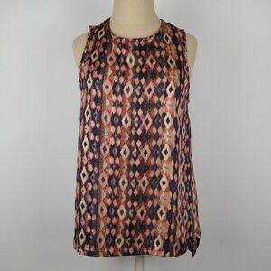 Veronica M Tank Top Multicolor Sheer Zipper S